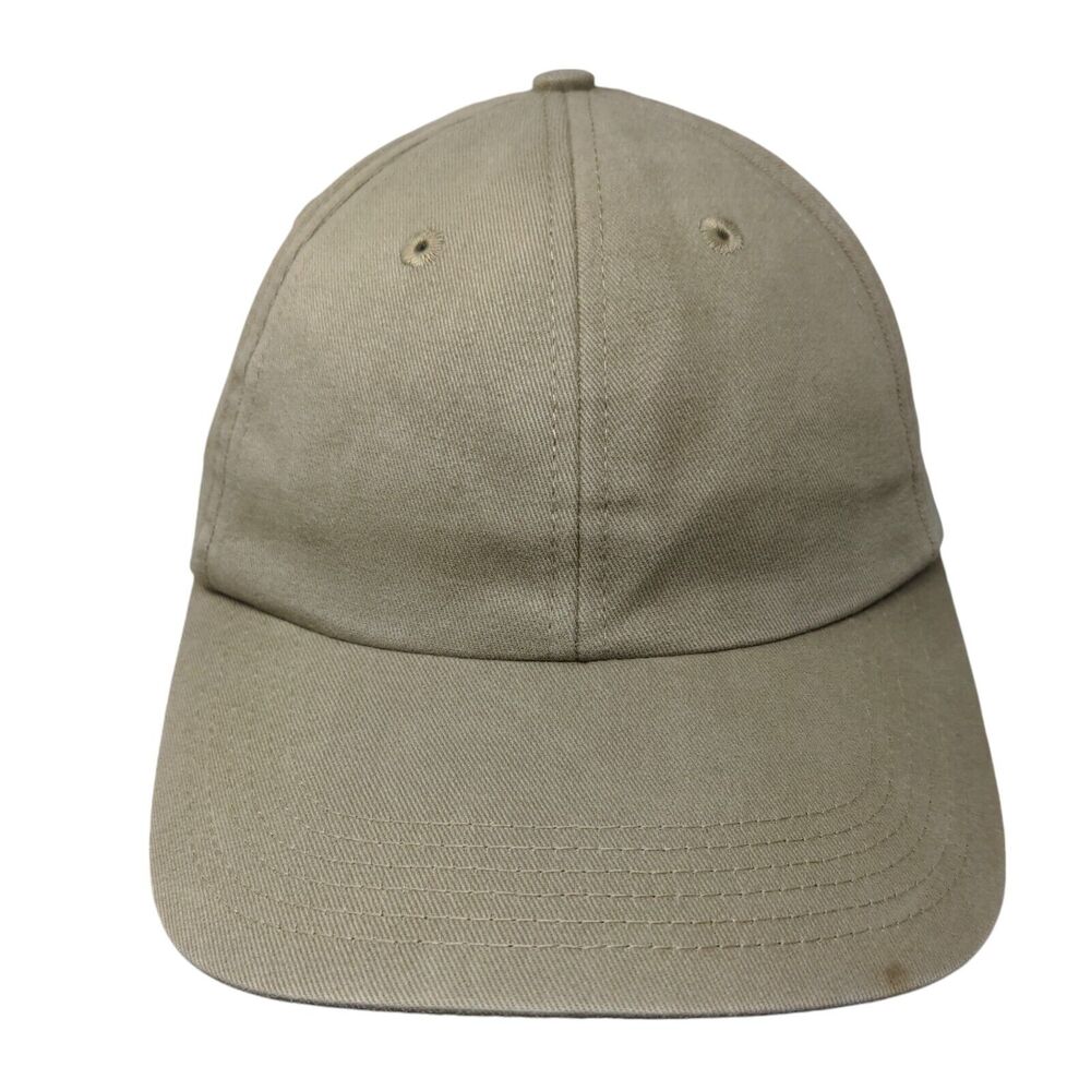 Red Kap Slideback Hat Tan One Size Adjustable Vented Holes 6 Panel Blank